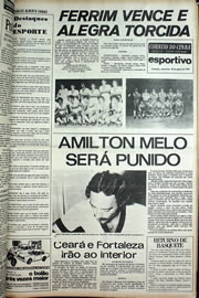 Página do jornal Correio do Ceará de agosto de 1978