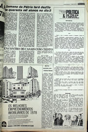 Página do jornal Correio do Ceará de agosto de 1978