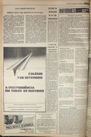 Página do jornal Correio do Ceará de setembro de 1978