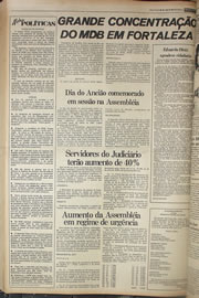 Página do jornal Correio do Ceará de setembro de 1978