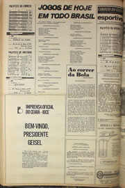 Página do jornal Correio do Ceará de outubro de 1978