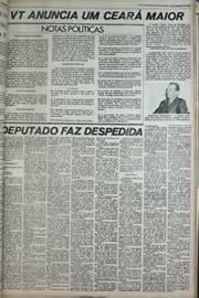 Página do jornal Correio do Ceará de janeiro de 1979