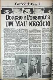 Página do jornal Correio do Ceará de janeiro de 1979