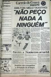 Página do jornal Correio do Ceará de fevereiro de 1979