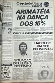 Página do jornal Correio do Ceará de fevereiro de 1979
