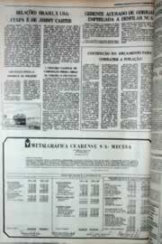 Página do jornal Correio do Ceará de março de 1979