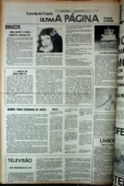 Página do jornal Correio do Ceará de março de 1979