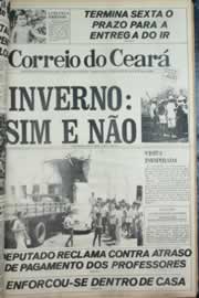 Página do jornal Correio do Ceará de abril de 1979