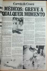 Página do jornal Correio do Ceará de maio de 1979