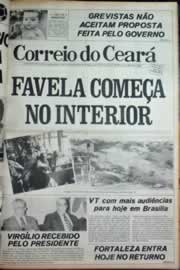 Página do jornal Correio do Ceará de maio de 1979