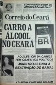 Página do jornal Correio do Ceará de maio de 1979