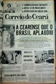 Página do jornal Correio do Ceará de maio de 1979