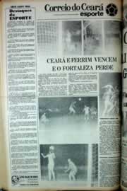 Página do jornal Correio do Ceará de maio de 1979