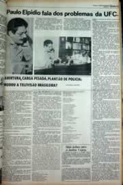 Página do jornal Correio do Ceará de maio de 1979