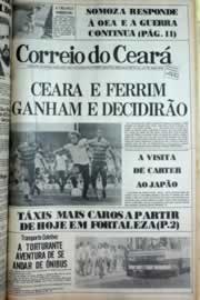 Página do jornal Correio do Ceará de junho de 1979
