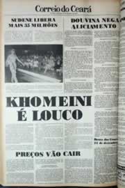 Página do jornal Correio do Ceará de dezembro de 1979