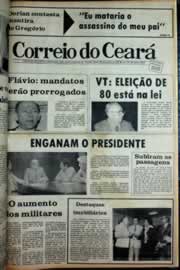 Página do jornal Correio do Ceará de dezembro de 1979