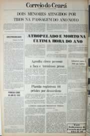 Página do jornal Correio do Ceará de janeiro de 1980