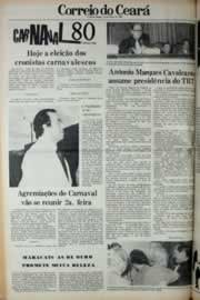 Página do jornal Correio do Ceará de janeiro de 1980