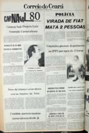 Página do jornal Correio do Ceará de janeiro de 1980