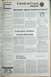 Página do jornal Correio do Ceará de janeiro de 1980