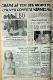 Página do jornal Correio do Ceará de janeiro de 1980