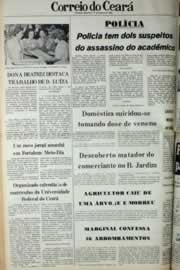 Página do jornal Correio do Ceará de fevereiro de 1980