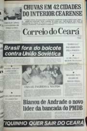 Página do jornal Correio do Ceará de fevereiro de 1980