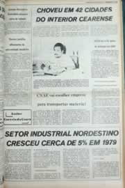 Página do jornal Correio do Ceará de fevereiro de 1980