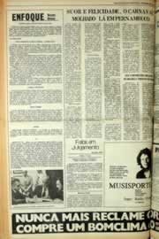 Página do jornal Correio do Ceará de fevereiro de 1980
