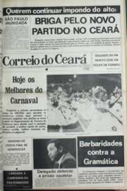 Página do jornal Correio do Ceará de fevereiro de 1980