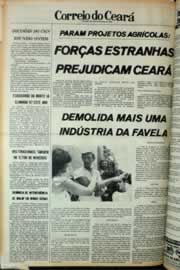 Página do jornal Correio do Ceará de março de 1980