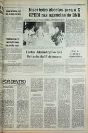 Página do jornal Correio do Ceará de março de 1980