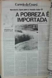 Página do jornal Correio do Ceará de março de 1980