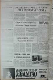 Página do jornal Correio do Ceará de março de 1980