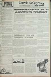 Página do jornal Correio do Ceará de julho de 1980
