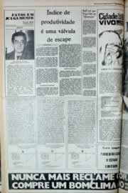 Página do jornal Correio do Ceará de julho de 1980