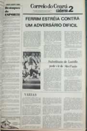 Página do jornal Correio do Ceará de julho de 1980