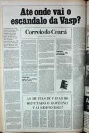 Página do jornal Correio do Ceará de agosto de 1980