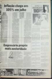 Página do jornal Correio do Ceará de agosto de 1980