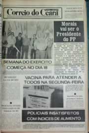 Página do jornal Correio do Ceará de agosto de 1980