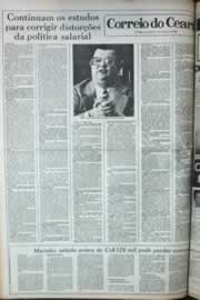 Página do jornal Correio do Ceará de agosto de 1980