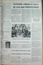 Página do jornal Correio do Ceará de agosto de 1980