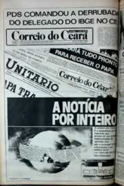 Página do jornal Correio do Ceará de agosto de 1980