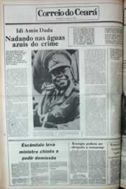 Página do jornal Correio do Ceará de agosto de 1980
