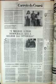 Página do jornal Correio do Ceará de setembro de 1980