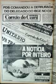 Página do jornal Correio do Ceará de outubro de 1980