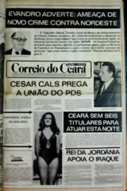 Página do jornal Correio do Ceará de outubro de 1980