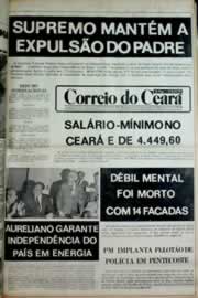 Página do jornal Correio do Ceará de outubro de 1980