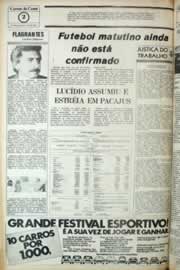 Página do jornal Correio do Ceará de setembro de 1981